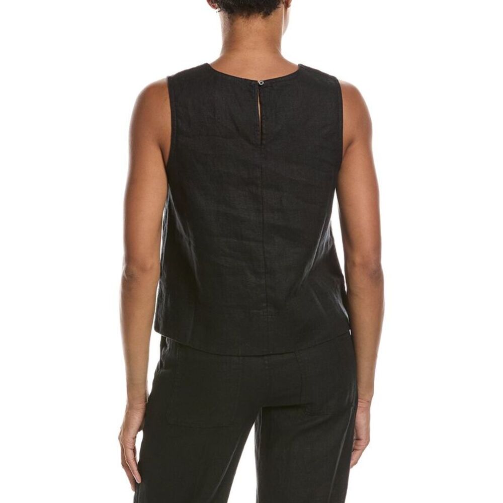 Madewell Womens  Linen Shell Top, Black - Picture 2 of 3